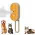 Multi-Functional 3-in-1 Pet Brush – Electric Cat & Dog Grooming Comb with Steam Spray, Massage & Fur Removal