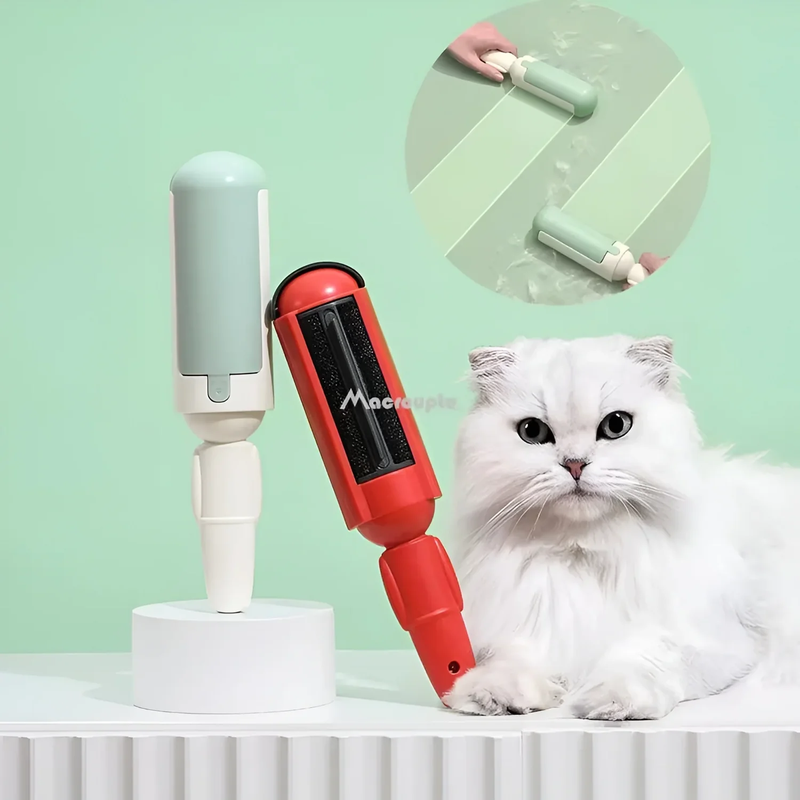 Premium Electrostatic Multi-Purpose Pet Hair Remover Brush and Self-Cleaning Lint Roller for Cats and Dogs
