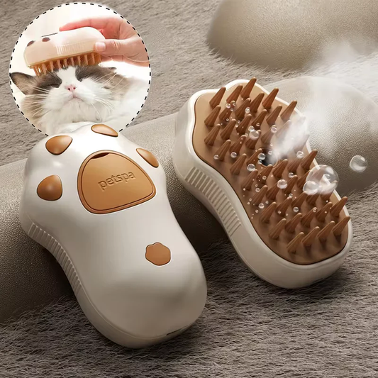 Multi-Functional 3-in-1 Pet Brush – Electric Cat & Dog Grooming Comb with Steam Spray, Massage & Fur Removal