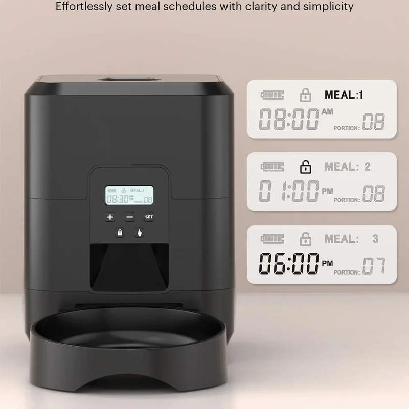 Smart Pet Feeding Machine – Automatic Cat & Dog Feeder with Timer, Portion Control & Slow Feed Bowl