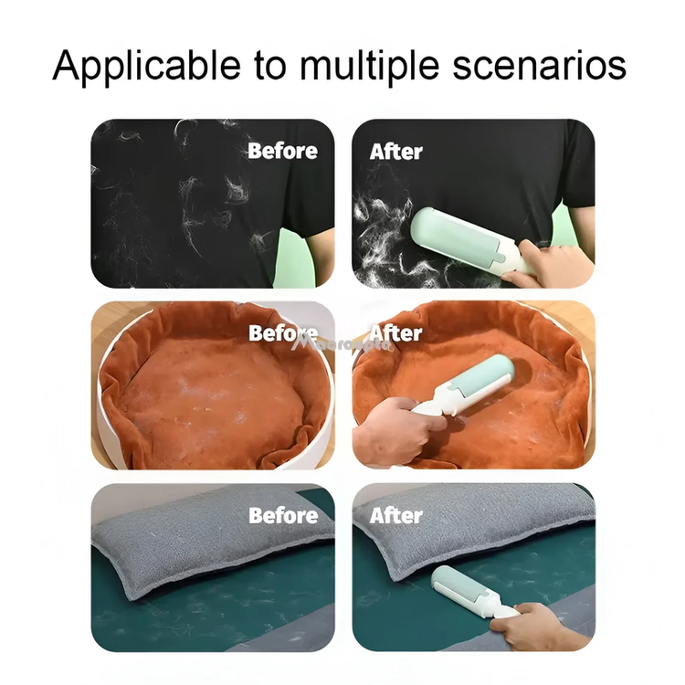 Premium Electrostatic Multi-Purpose Pet Hair Remover Brush and Self-Cleaning Lint Roller for Cats and Dogs